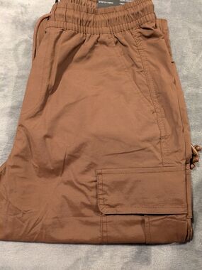 CSG Relaxed Fit Brown Stretch Cargo Joggers